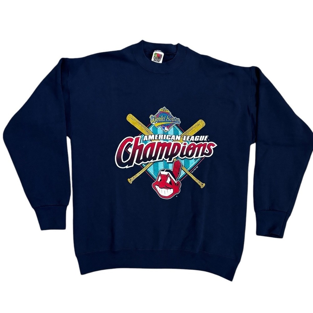 Cleveland Indians Guardians Wahoo World Series 1997 Baseball Sweatshirt Men's L